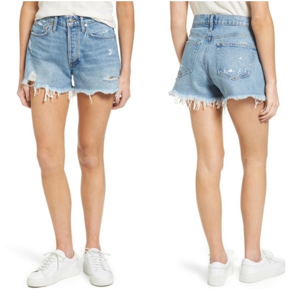 Agolde Parker Vintage Cut Off Shorts in Swapmeet Women 32 Coastal Beachy NWT